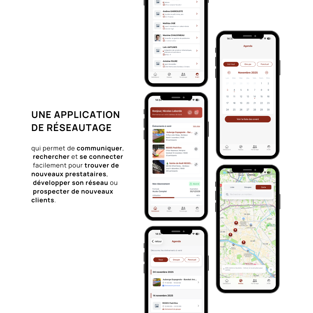 Application de réseautage pro